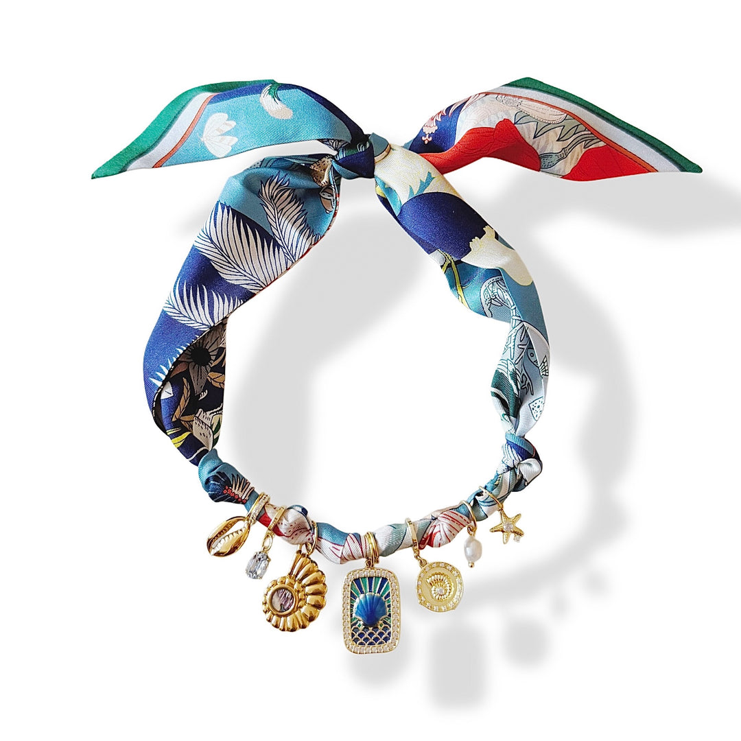 Pre Order - Tropea Charm Scarf Necklace