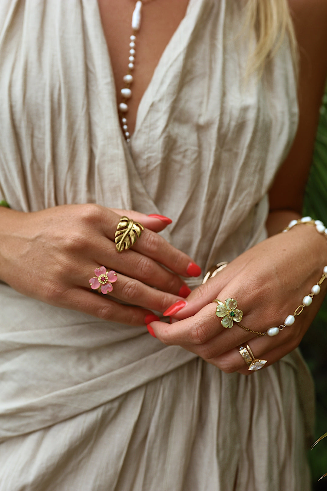 Pink Hibiscus Ring