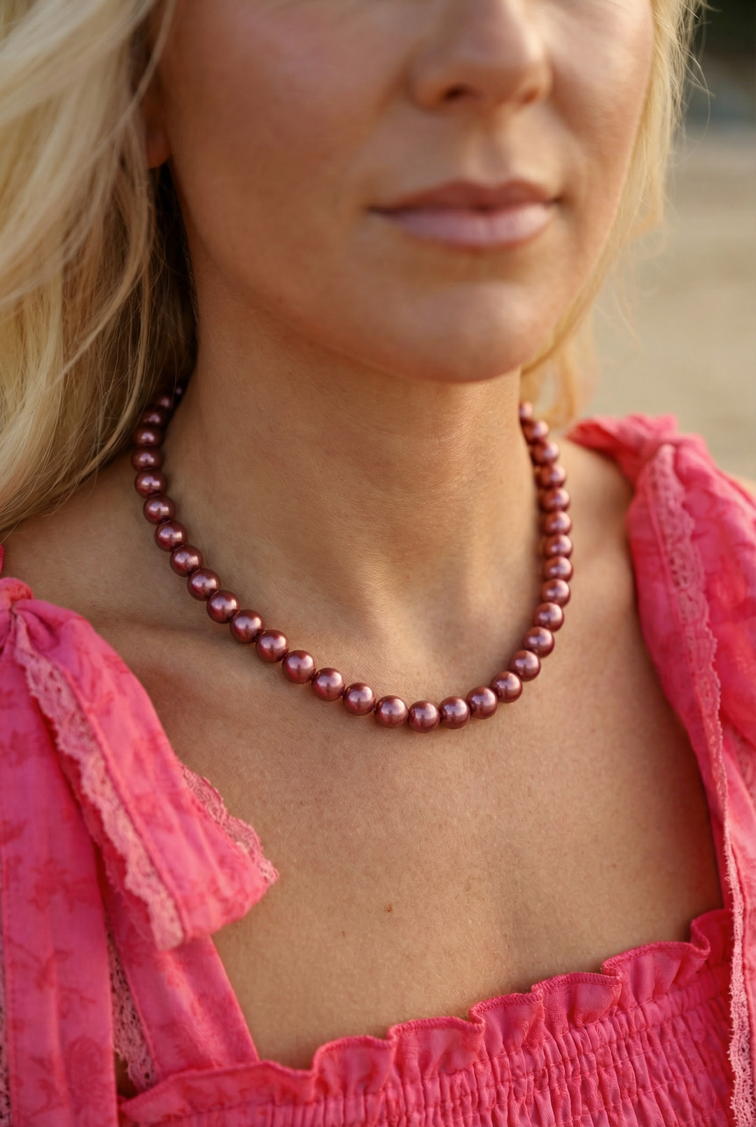 Rose Pearl Necklace
