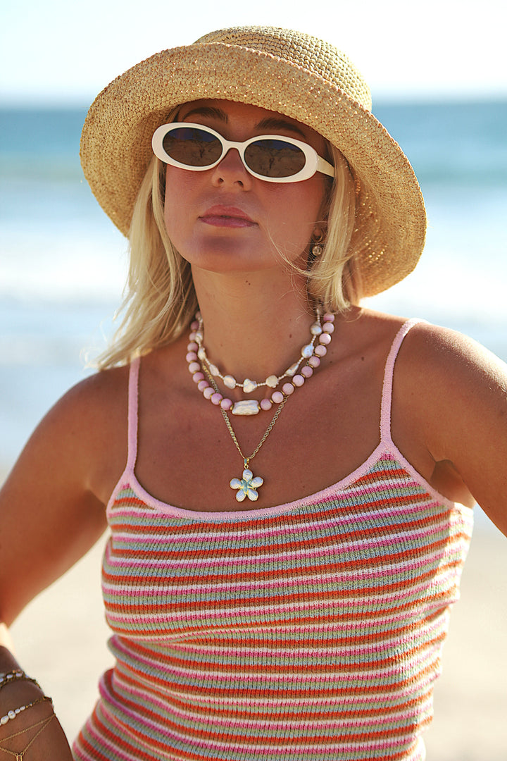 Lilac pearl necklace
