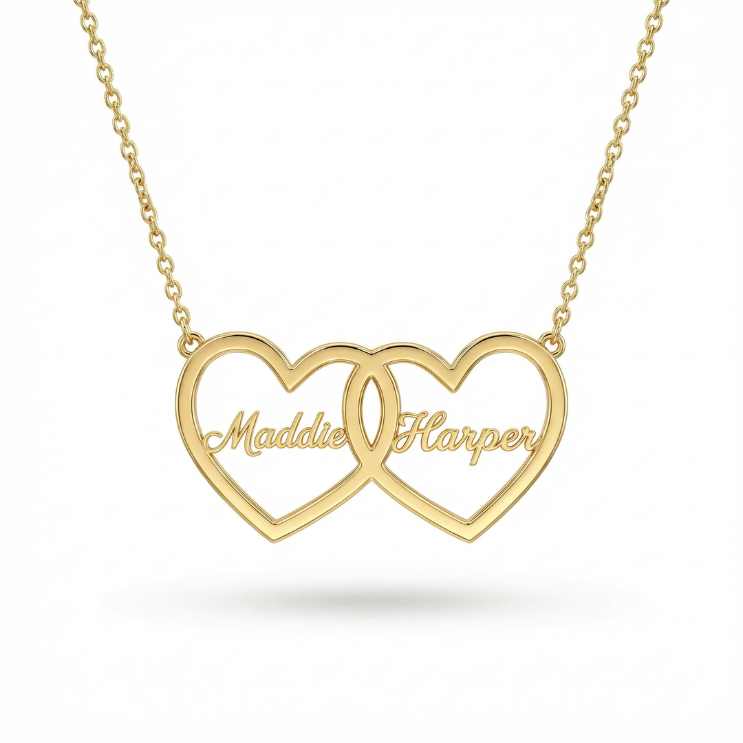 Duo Heart Name Necklace