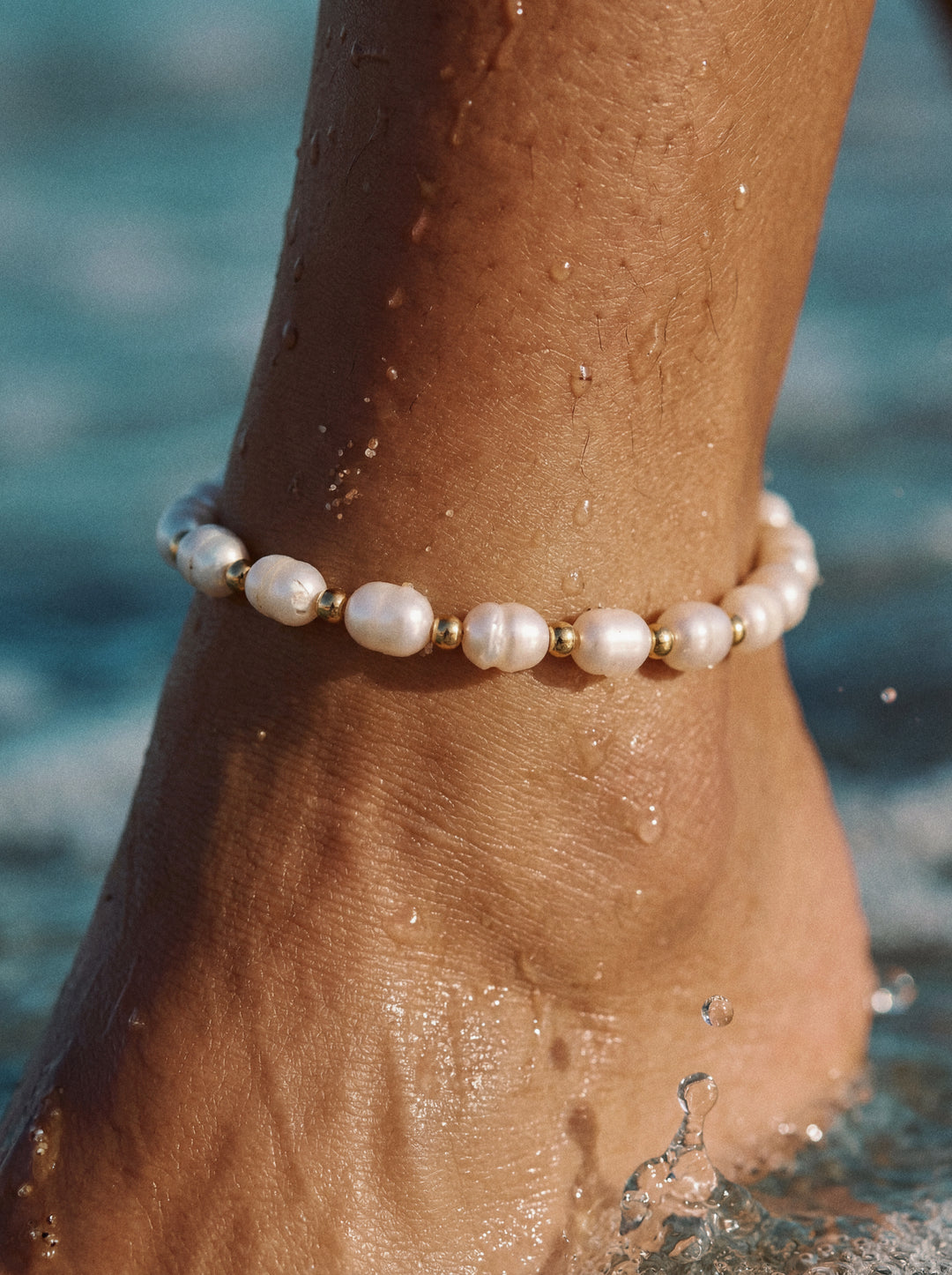 Pearl & Gold Anklet