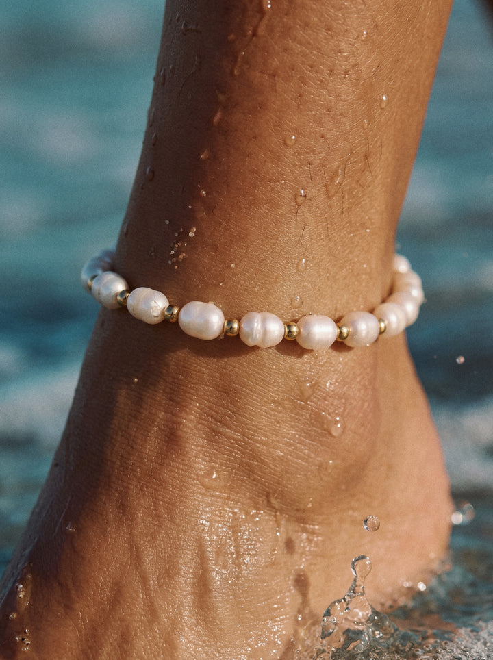 Pearl & Gold Anklet