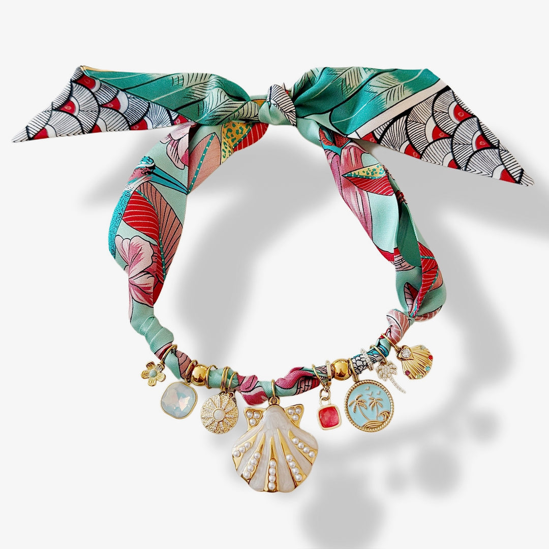 Pre Order - Siena Charm Scarf Necklace