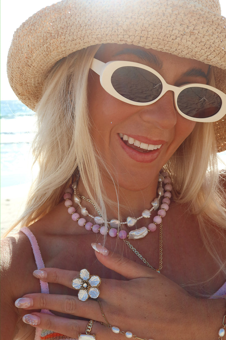 Lilac pearl necklace