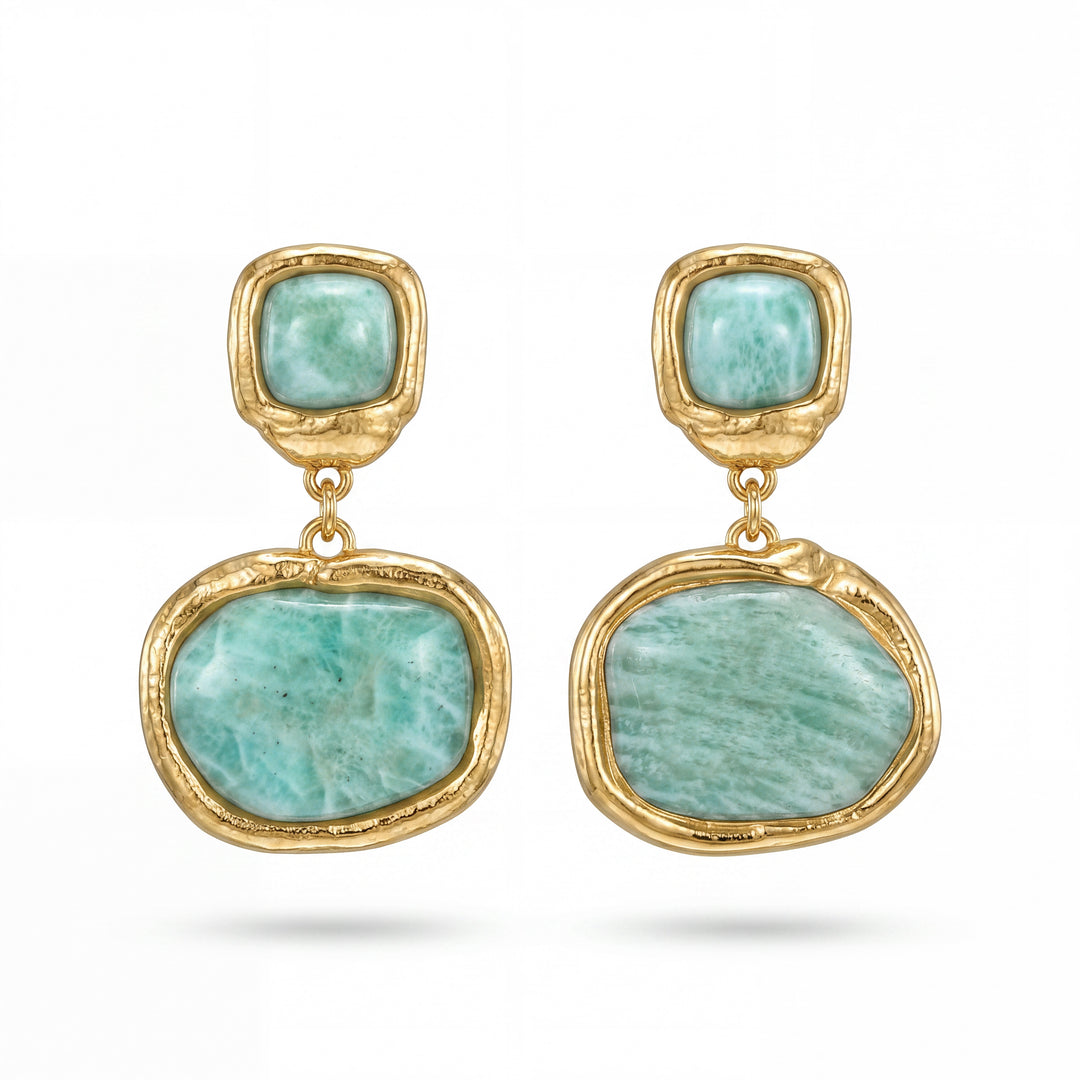 Blue Coconut Earrings