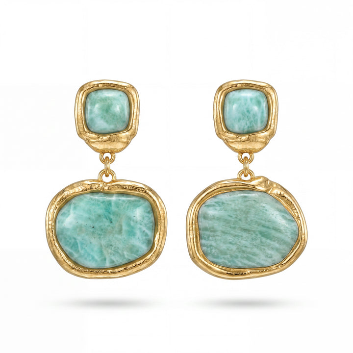Blue Coconut Earrings