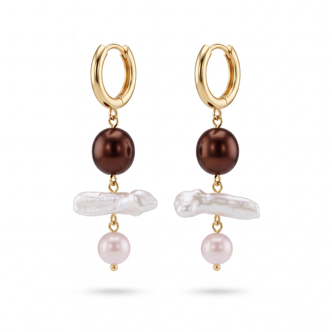 Chestnut Pearl Earrings