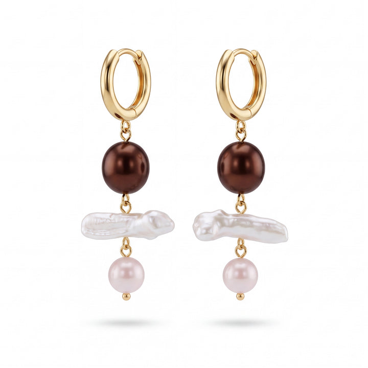 Chestnut Pearl Earrings
