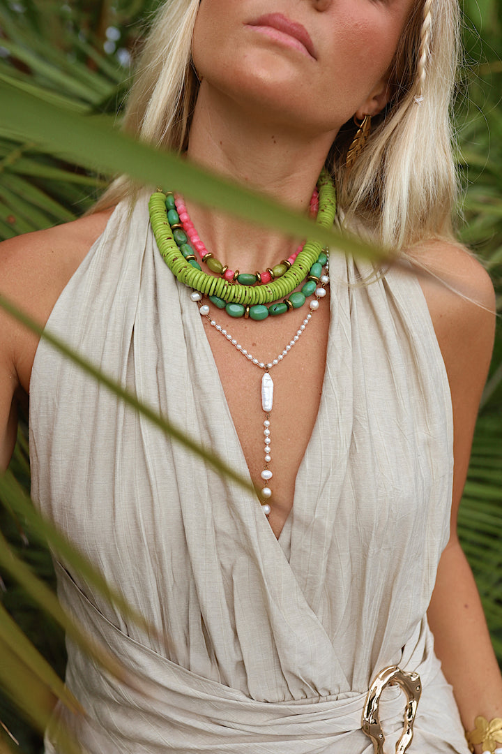 Coconut Pearl Lariat