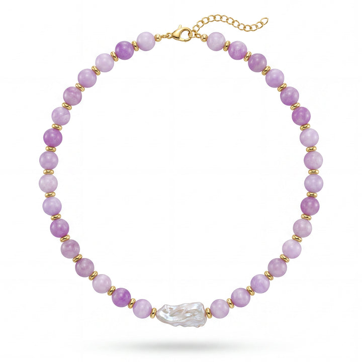 Lilac pearl necklace