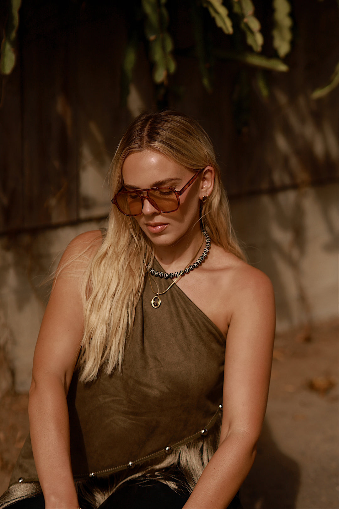 Delilah Necklace - Brown