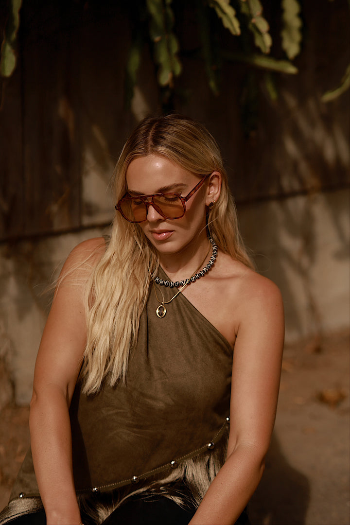 Delilah Necklace - Brown