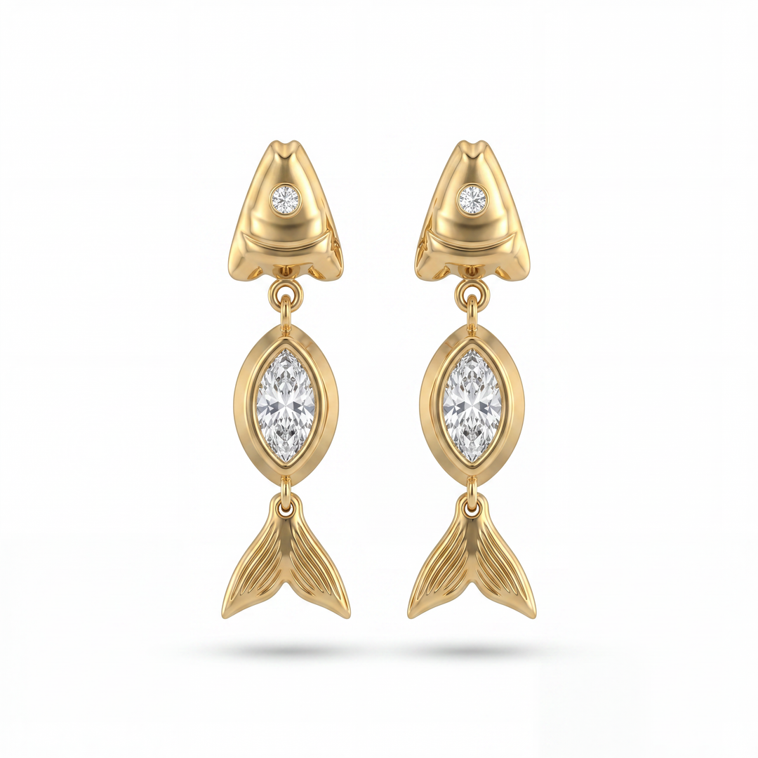 Marquis Fish Earrings