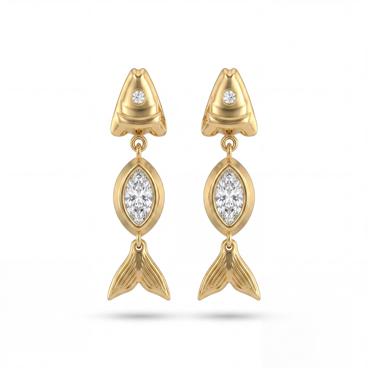 Marquis Fish Earrings