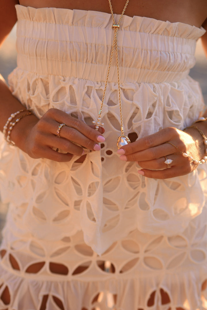 Saltwater Faith lariat necklace