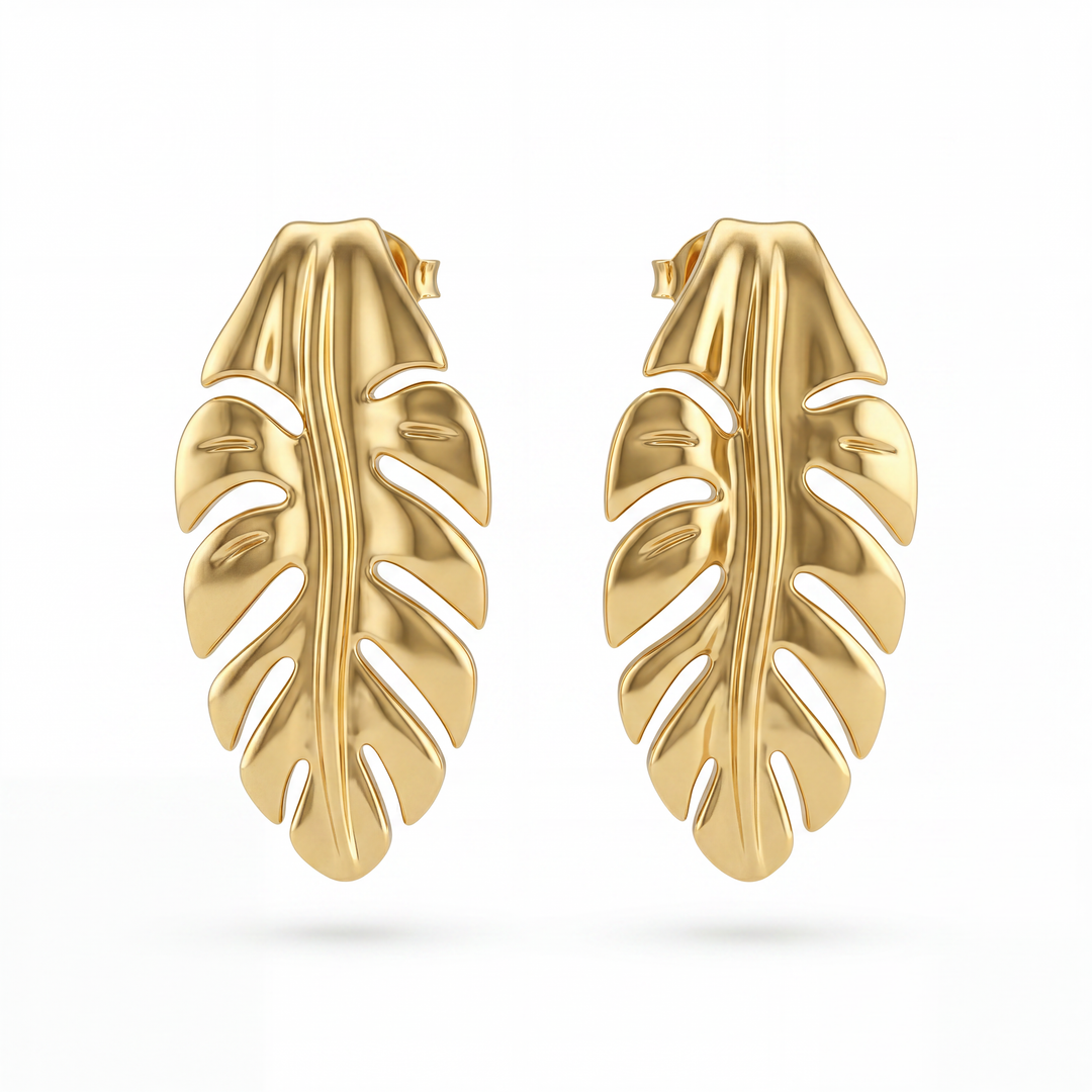 Palm Leaf Earrings