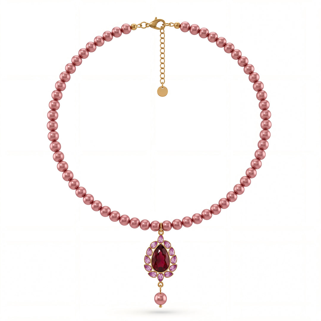 Garnet Rose Necklace