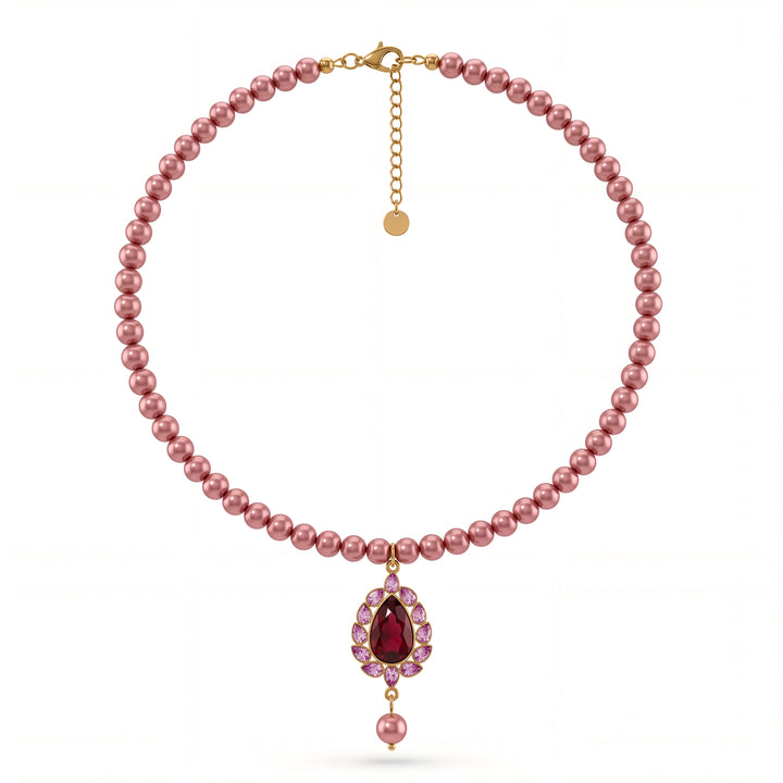 Garnet Rose Necklace