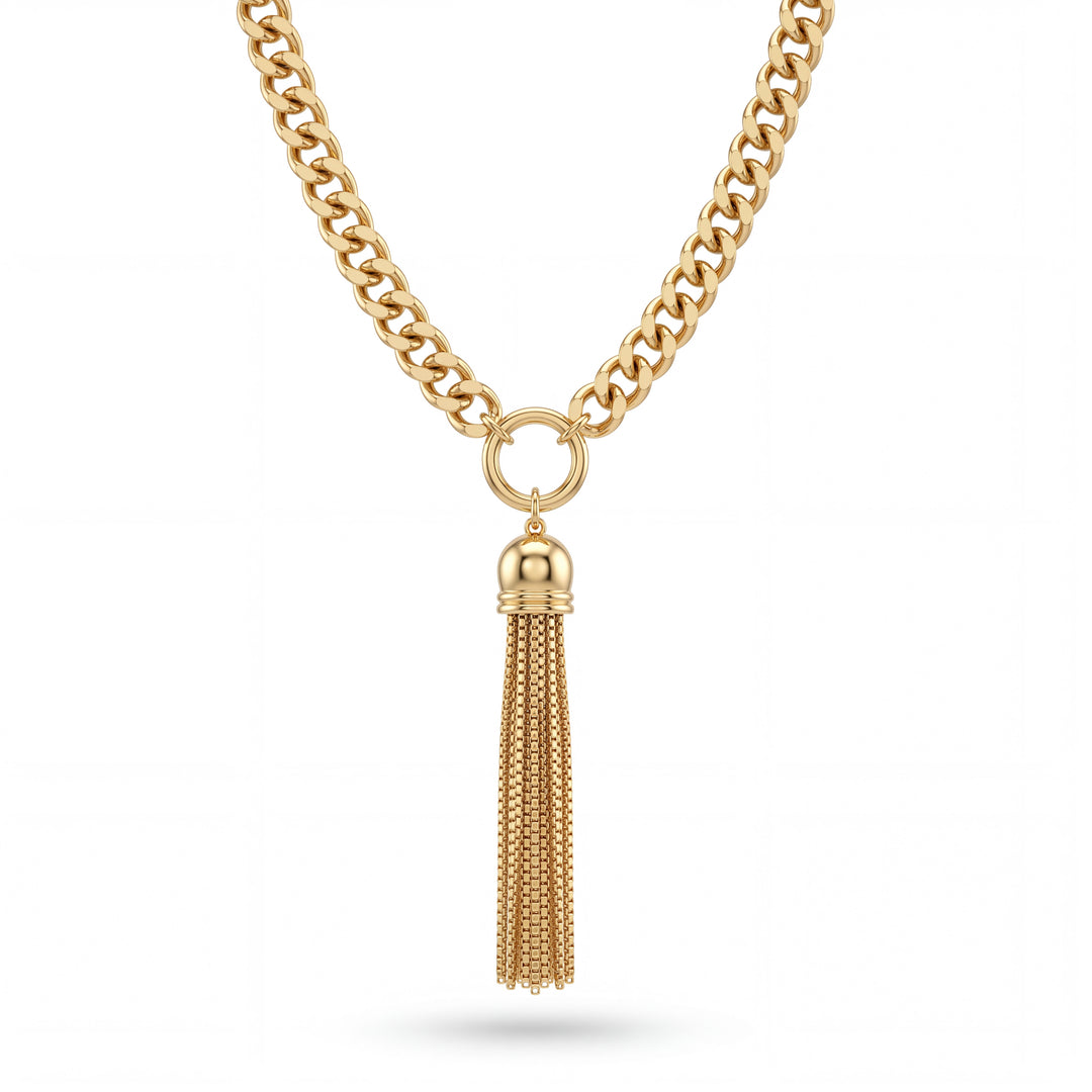 Gold Tassel Necklace