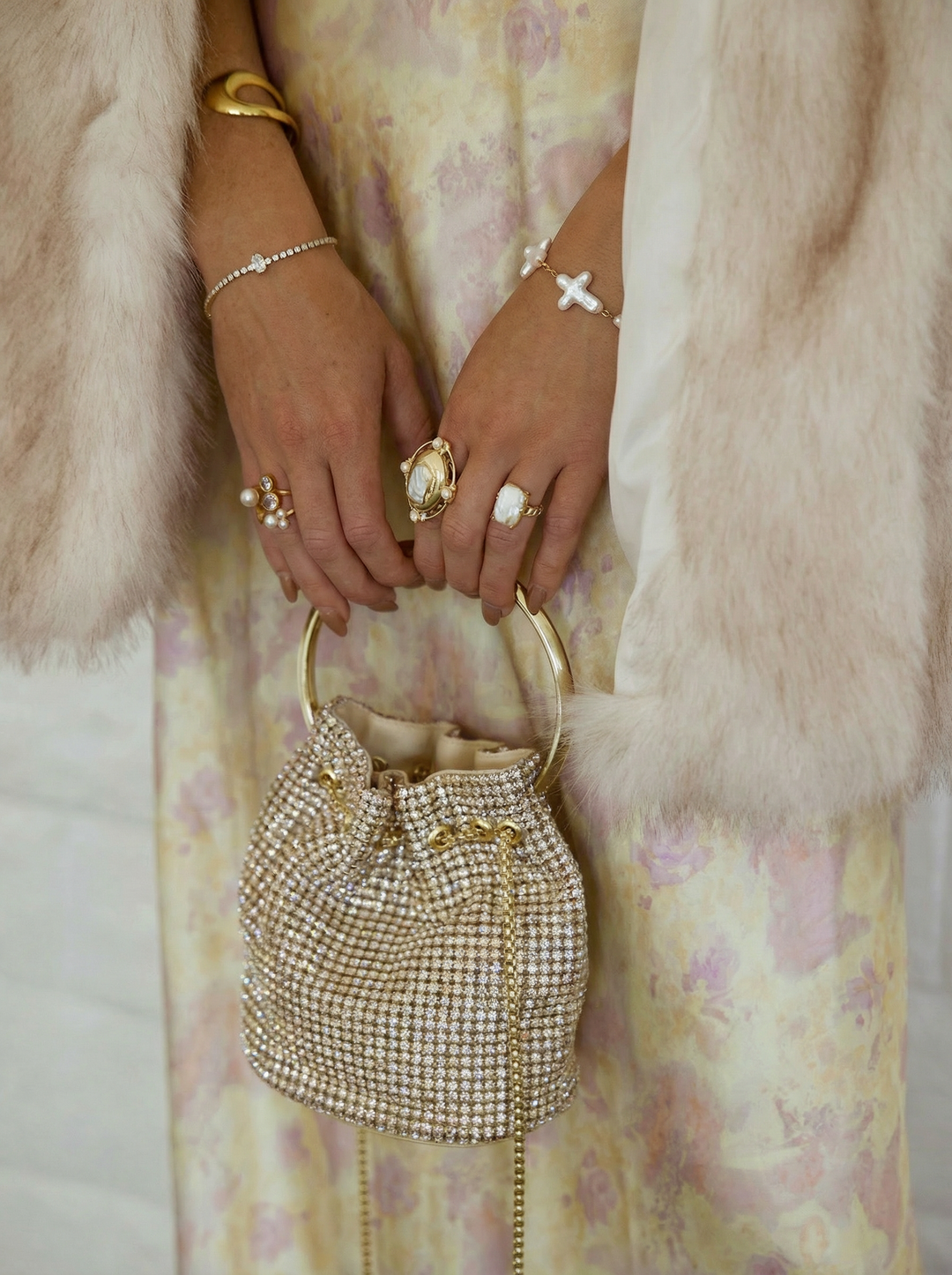 Heavenly Pearl Cross Bracelet