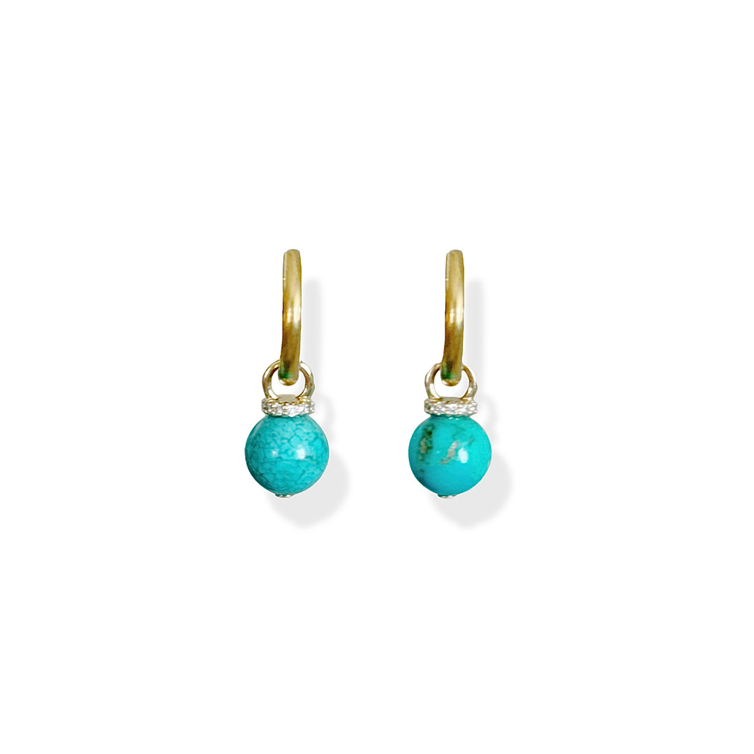 Turquoise Hoops