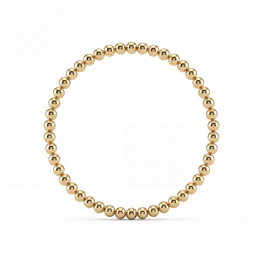 Gold Beaded Anklet