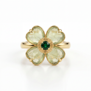 Green Hibiscus Ring