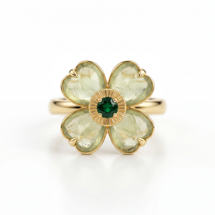 Green Hibiscus Ring