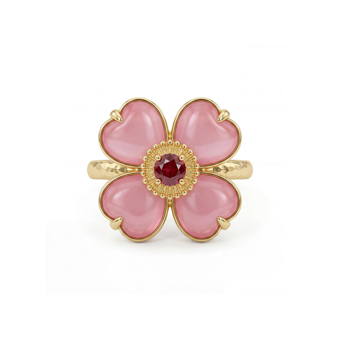 Pink Hibiscus Ring