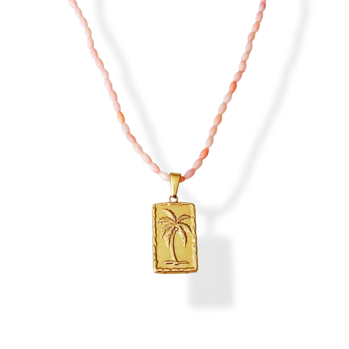 Coral Palm Necklace