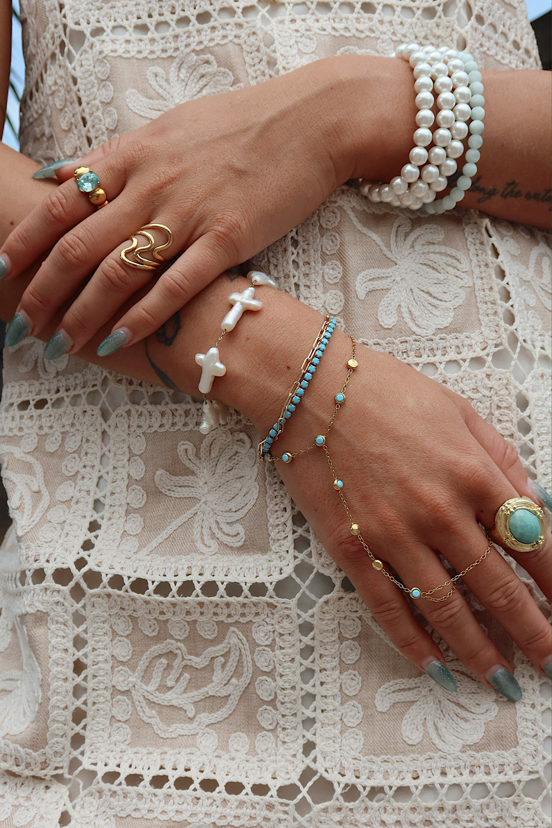 Turquoise Hand Chain