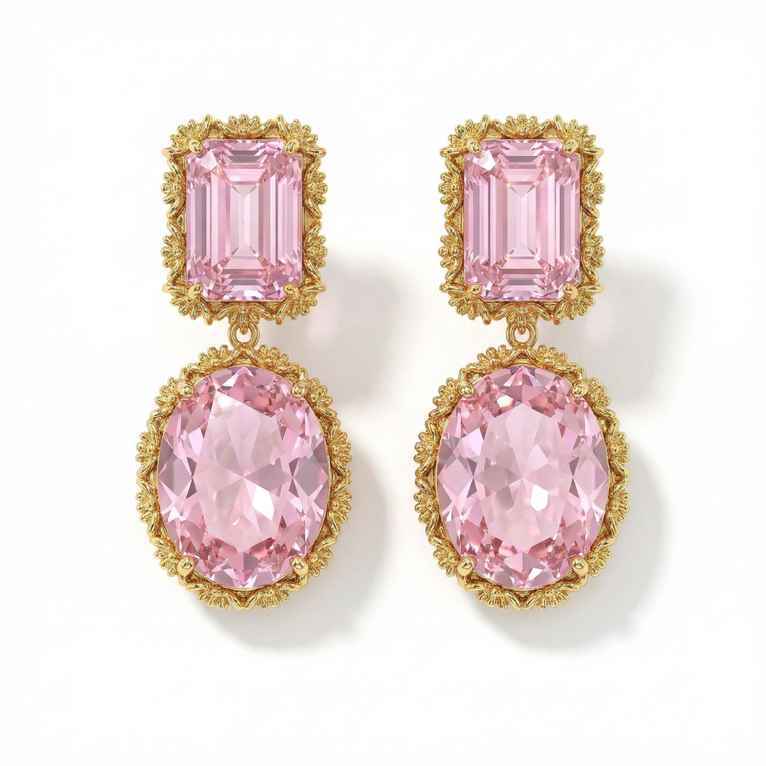 Pink Champagne Drop Earrings