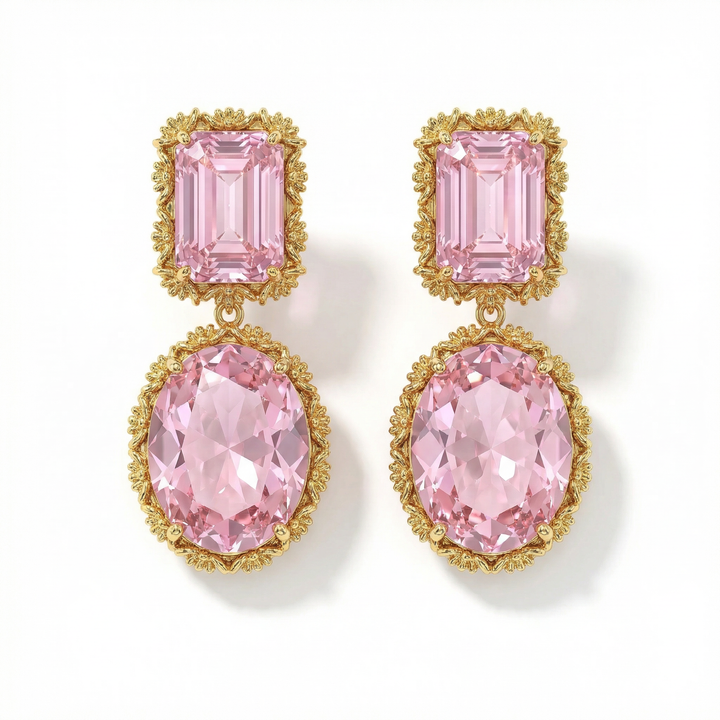 Pink Champagne Drop Earrings