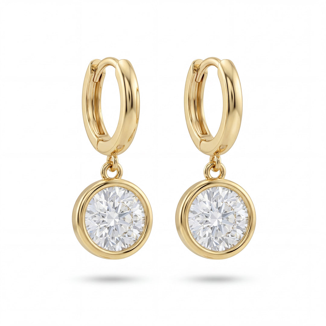 Moissanite Diamond Hoops