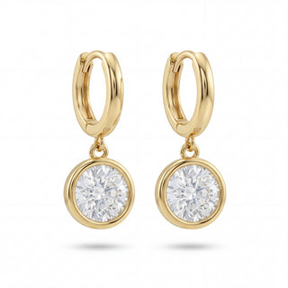Moissanite Diamond Hoops