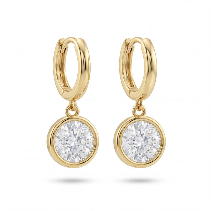 Moissanite Diamond Hoops