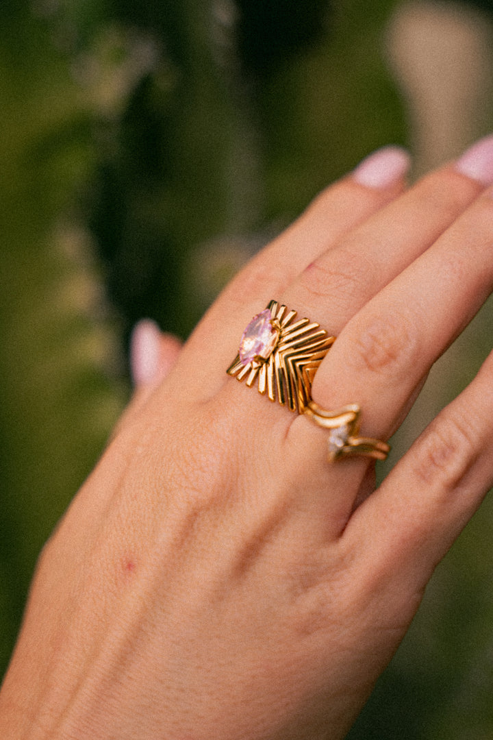 Pink Marquise Ring