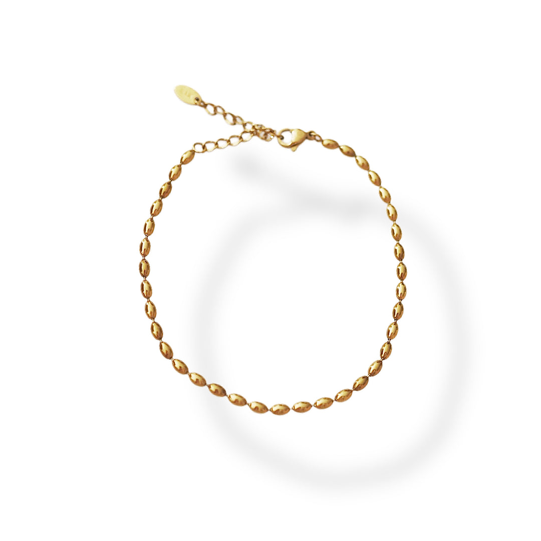 Gold Beaded Anklet
