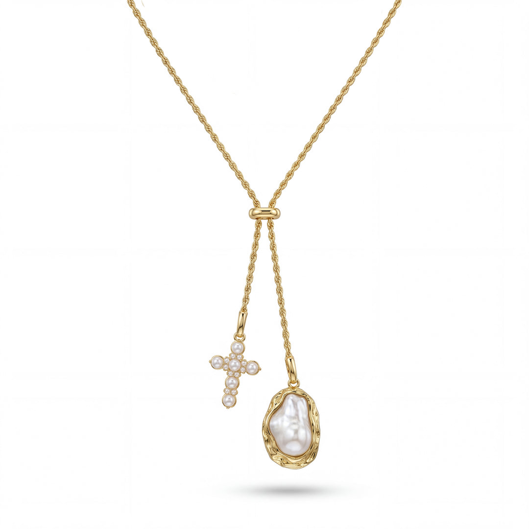 Saltwater Faith lariat necklace