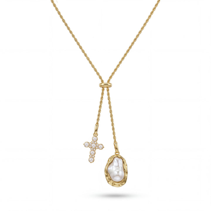 Saltwater Faith lariat necklace