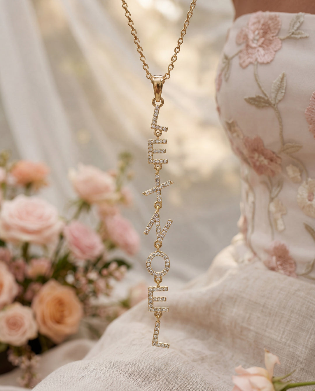 Lariat Drop Name Necklace