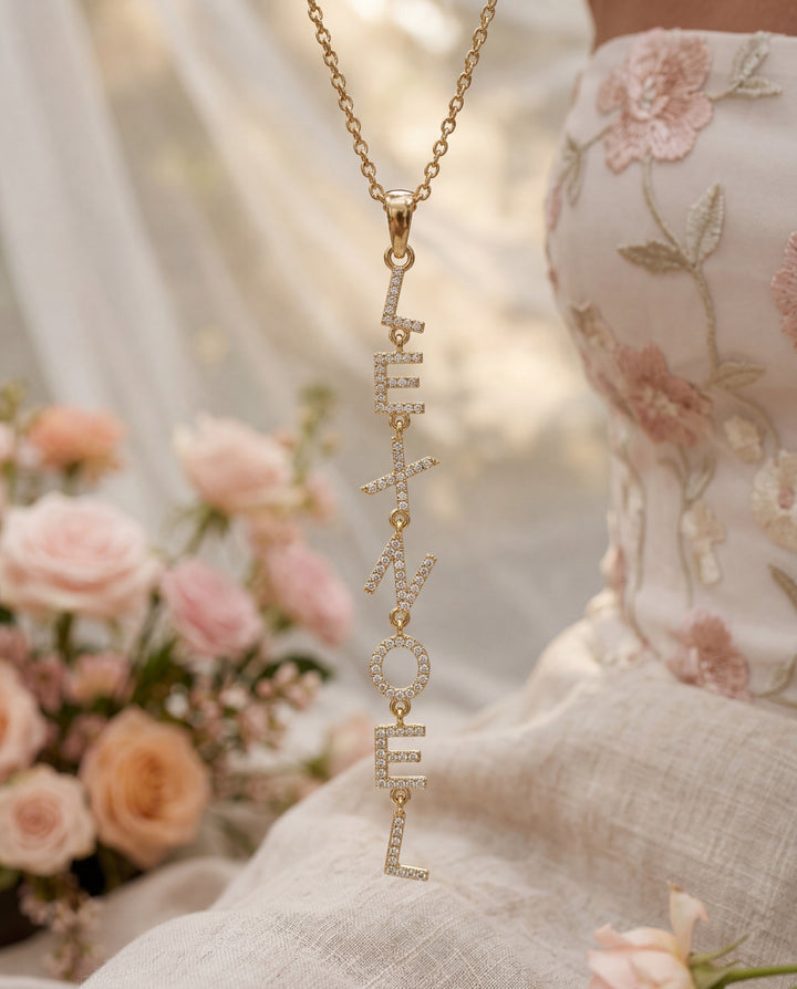 Lariat Drop Name Necklace