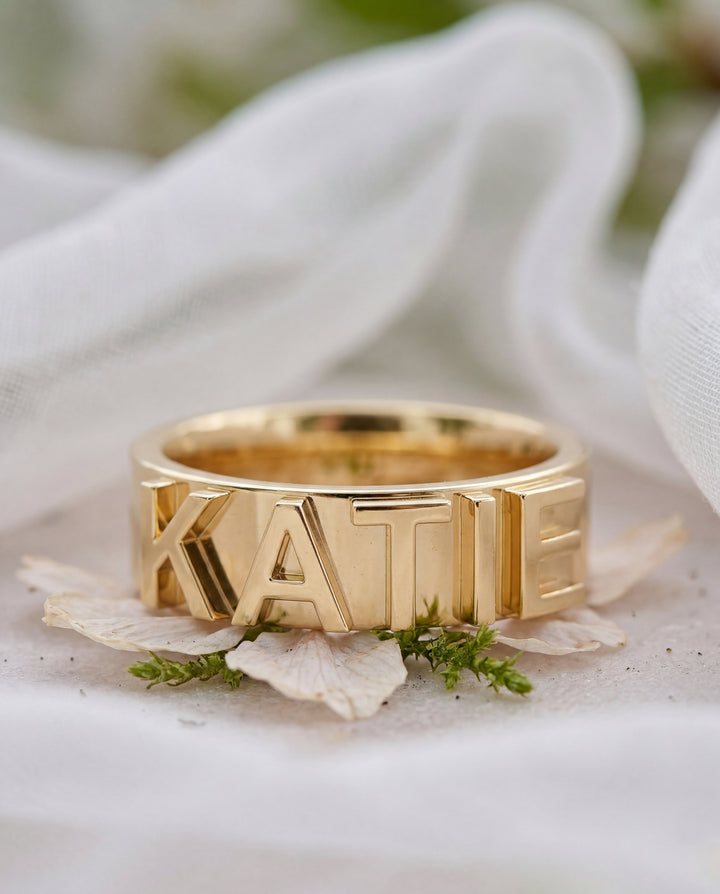 Bold Name Ring