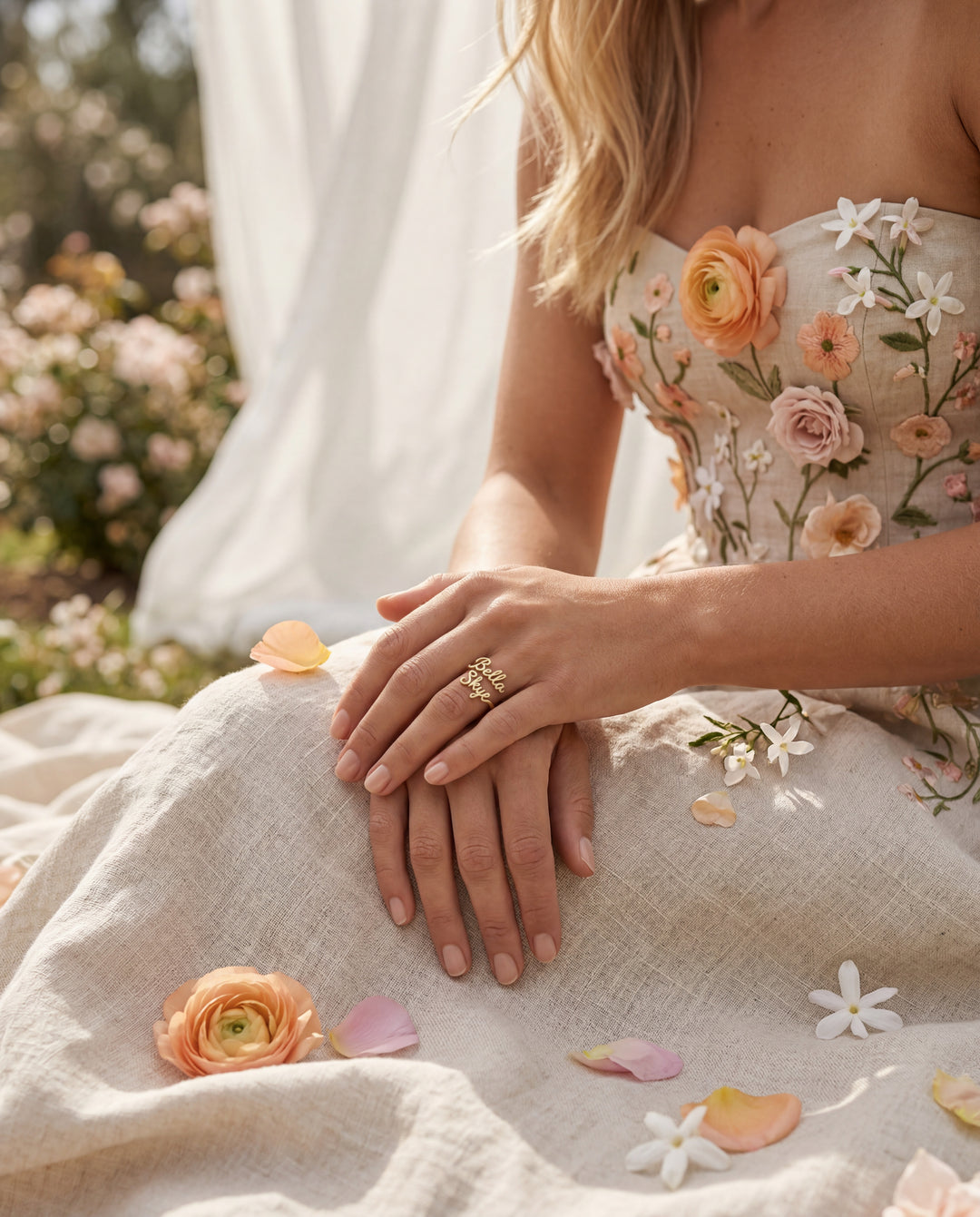 Petite Duo Name Ring