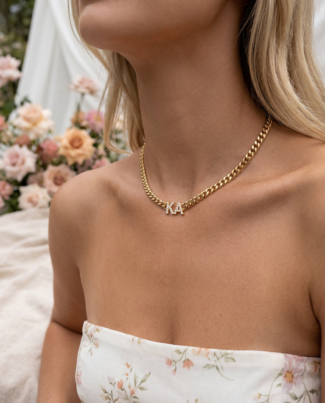 Bold Pearl Letter Necklace