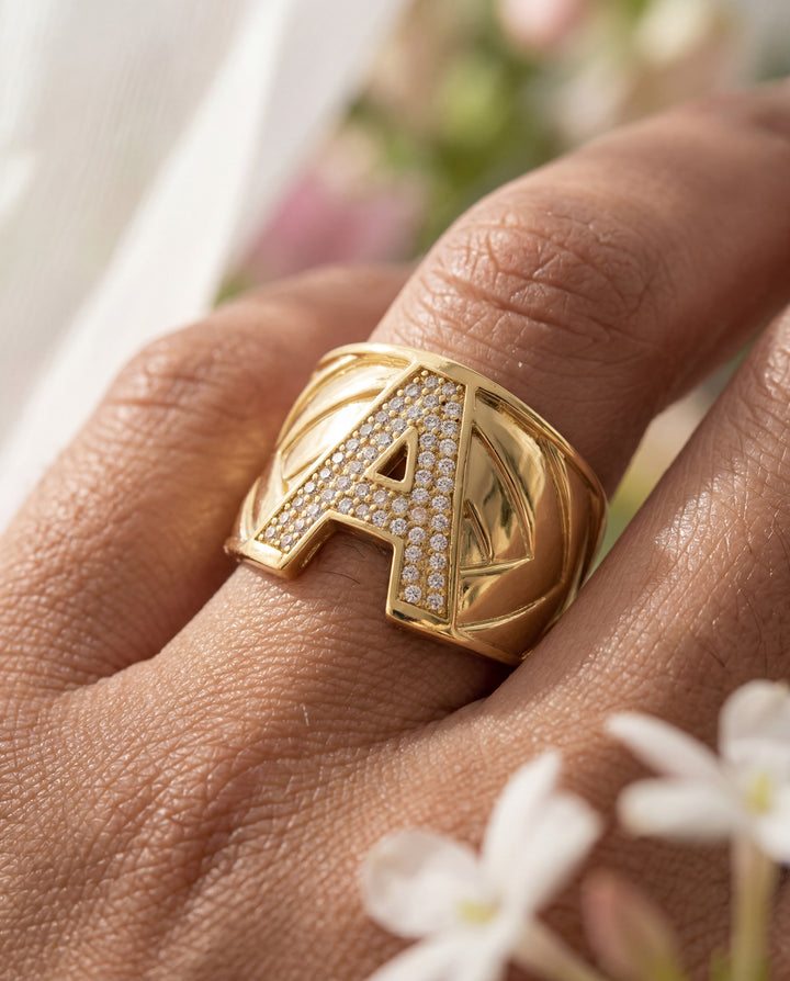 Chunky Letter Ring