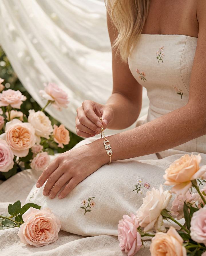 Bubble Name Chain Bracelet