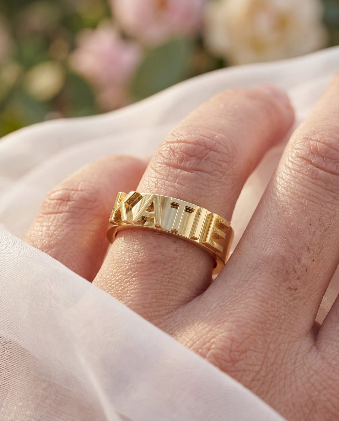 Bold Name Ring
