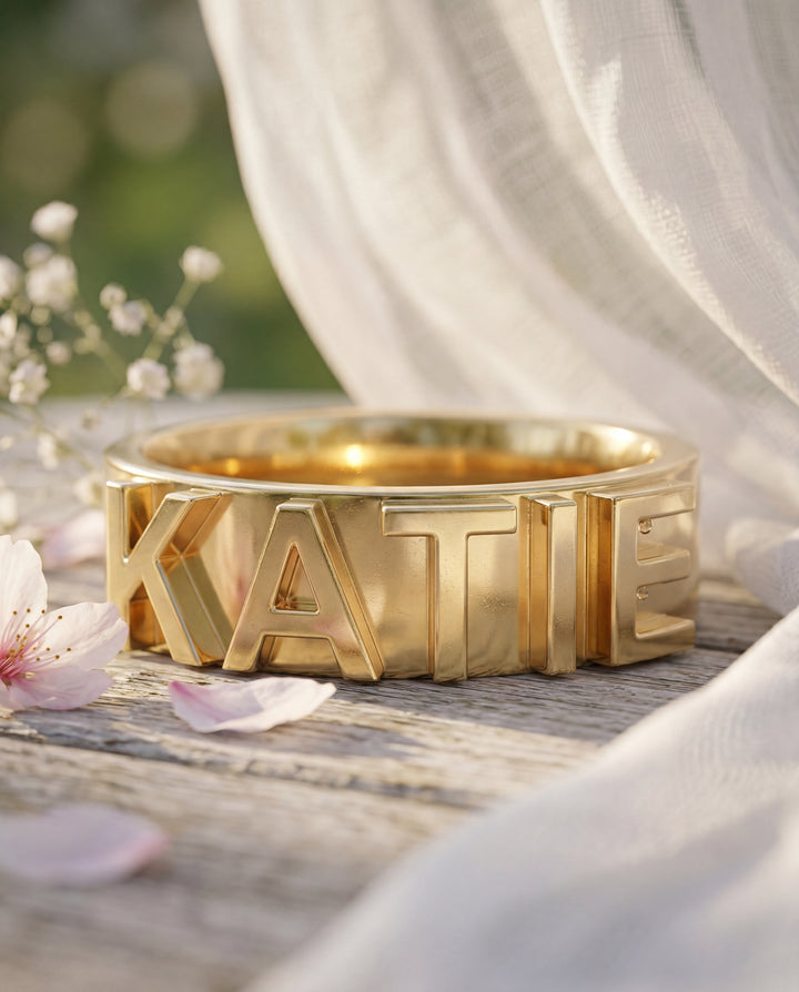 Bold Name Ring